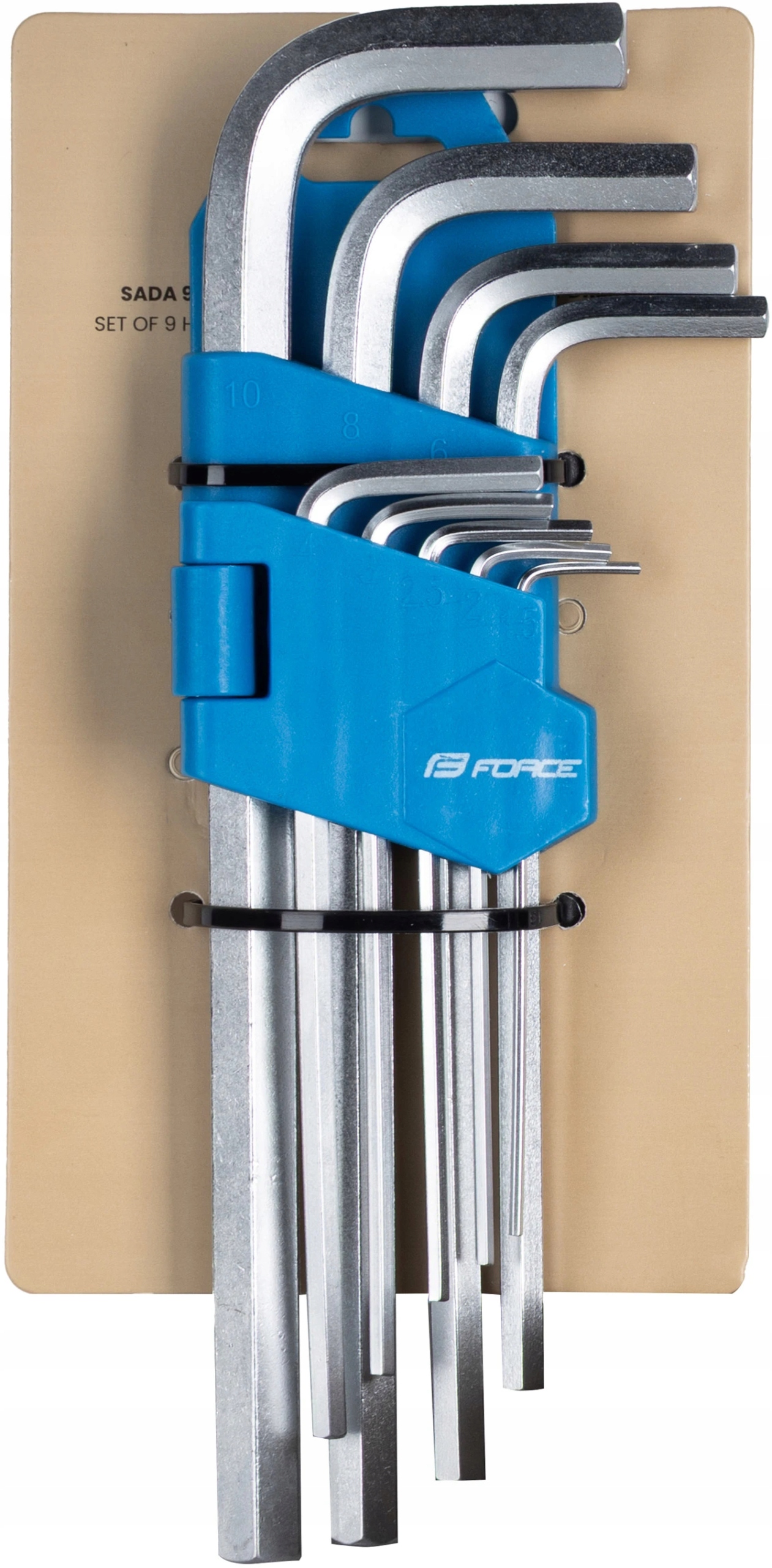 Zestaw 9 kluczy imbusowych Force Eco 1,5-10mm z uchwytem Imbusy