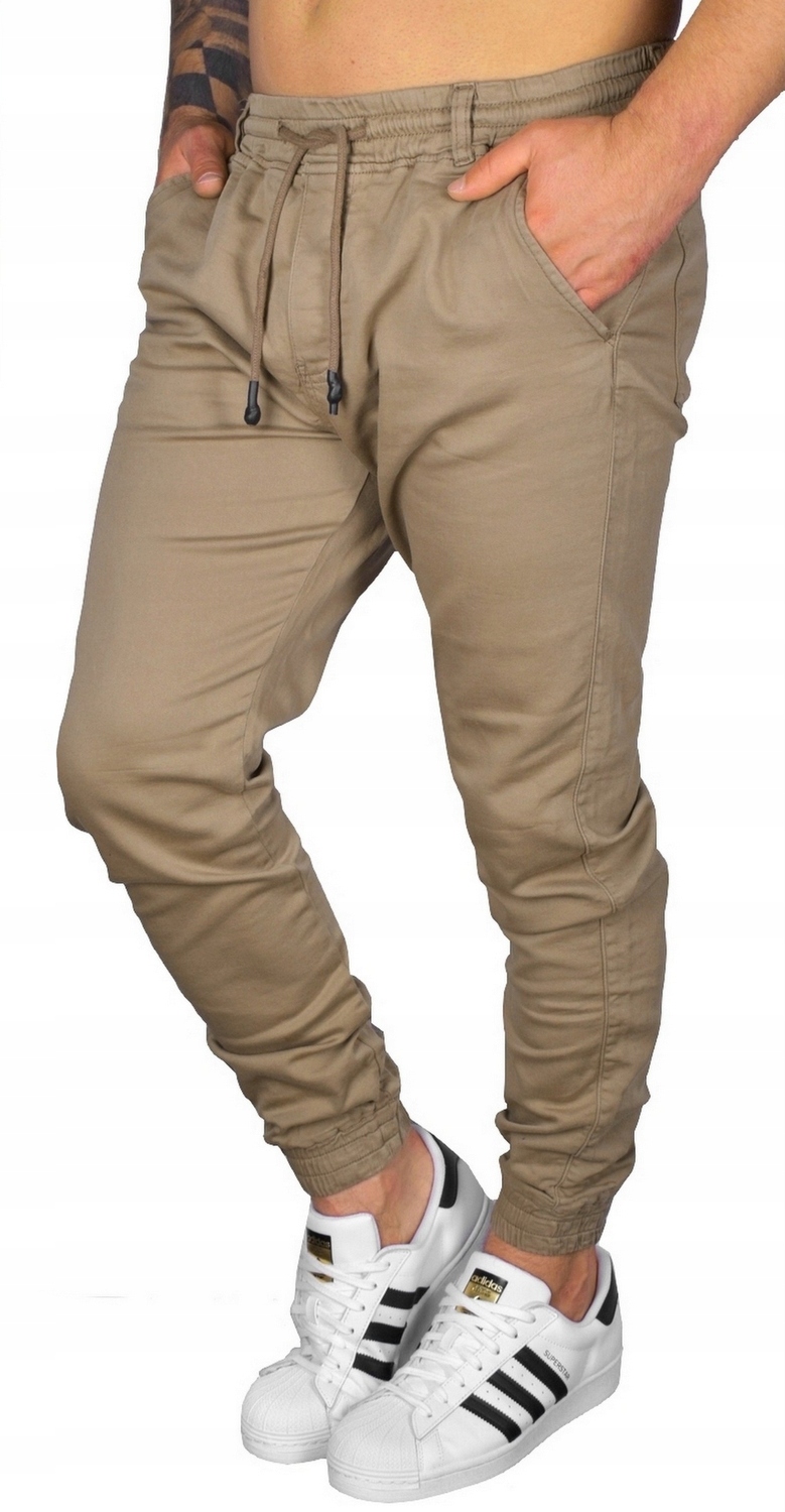 JOGGERY MĘSKIE SPODNIE SCIĄGACZE JAKOŚĆ Rozmiar 3XL