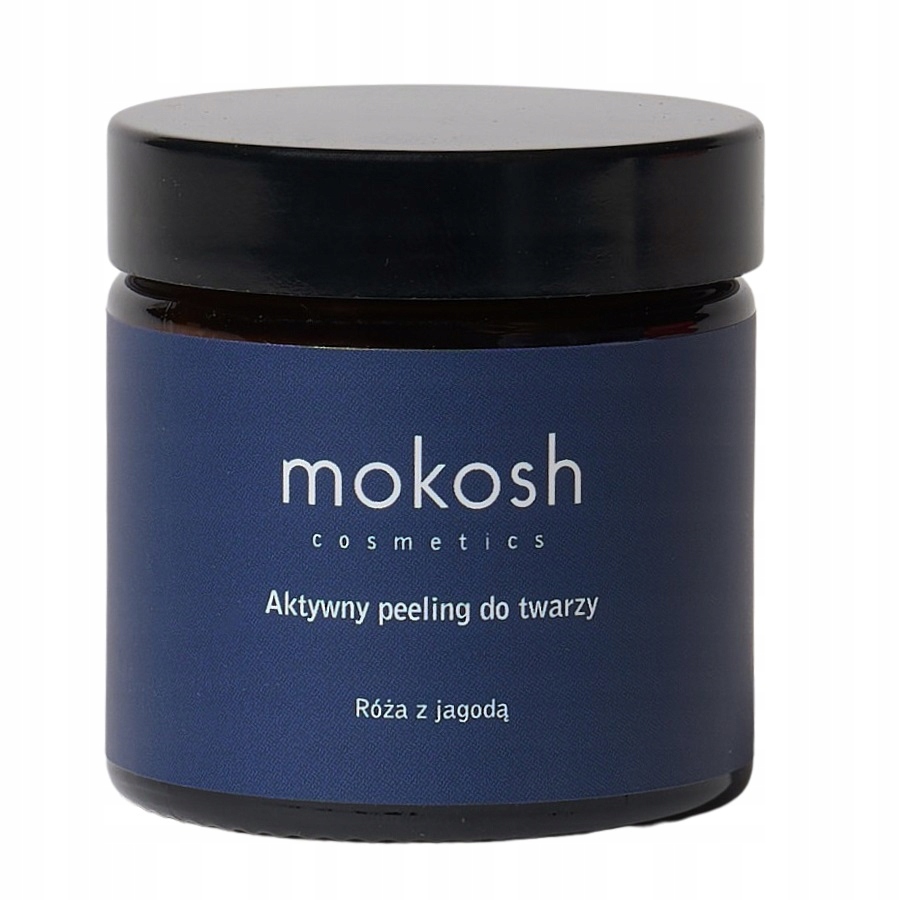 Veganský aktivní pleťový peeling Růže s borůvkou Mokosh 60 Ml pro regeneraci