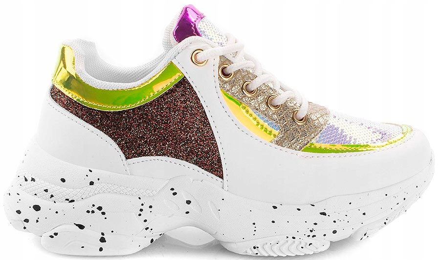

4424 Sneakersy Buty Na Platformie Hologram 39