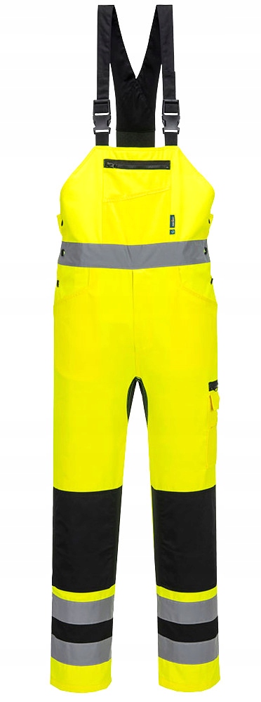 Výstražné montérkové kalhoty s laclem Portwest CD852 Ybr vel. M