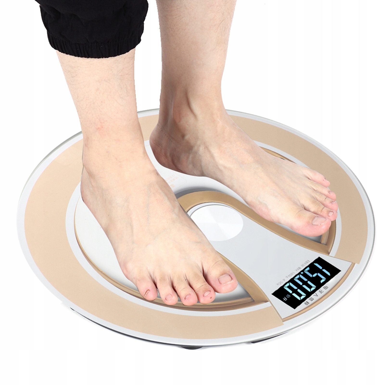 Elektronická Koupelnová Váha Skleněná Led Slim, Přesná, 180 Kg