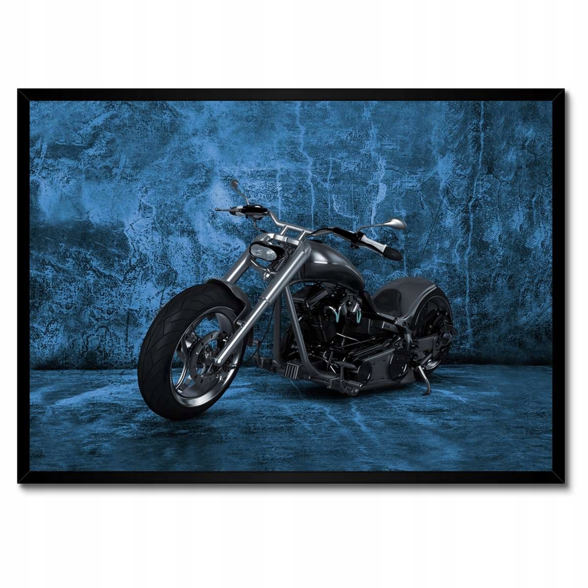 Plakáty v rámu 70x50 Modrá stěna Chopper