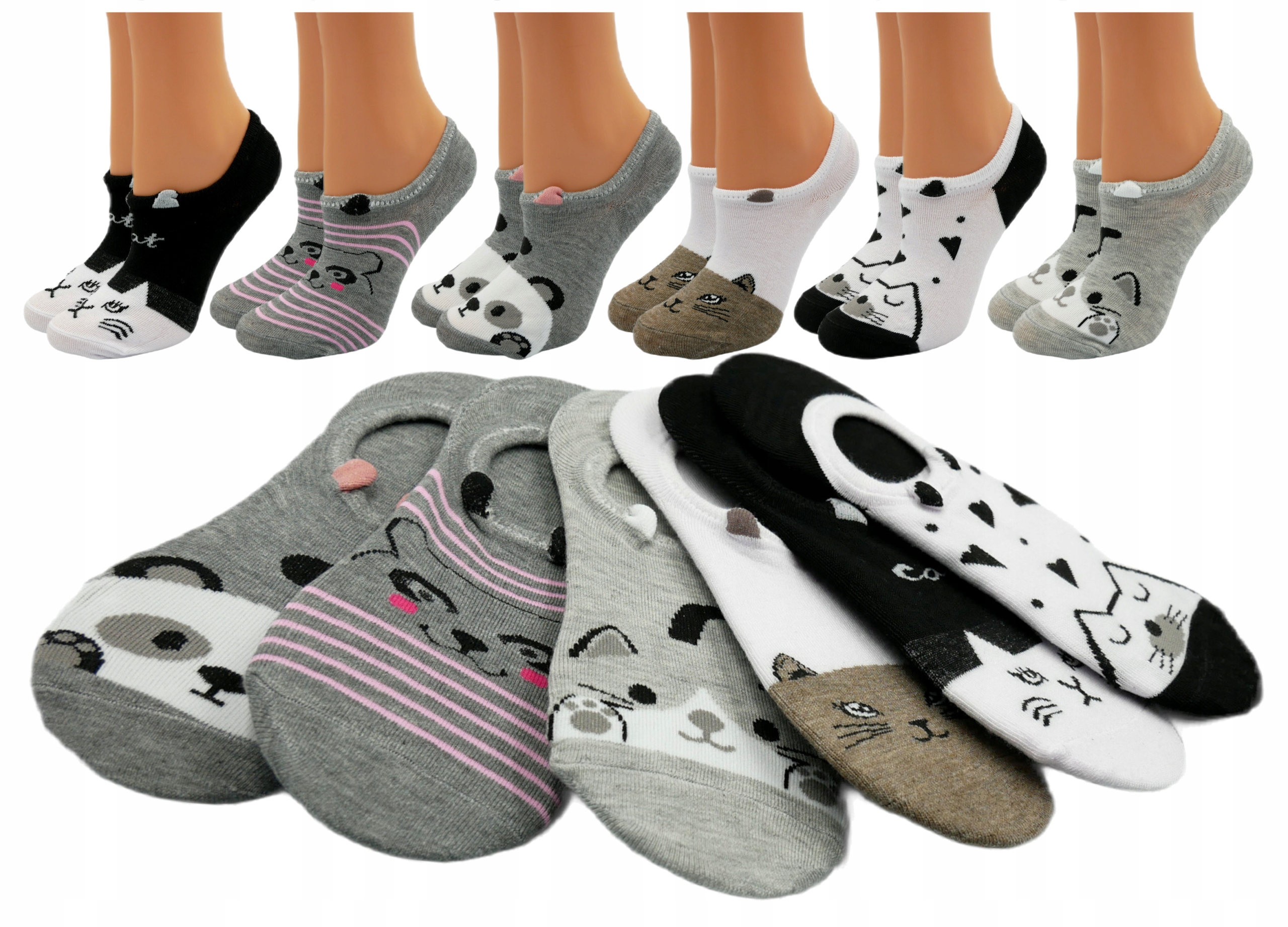 

6x Stopki damskie Skarpetki niskie skarpety 38-41