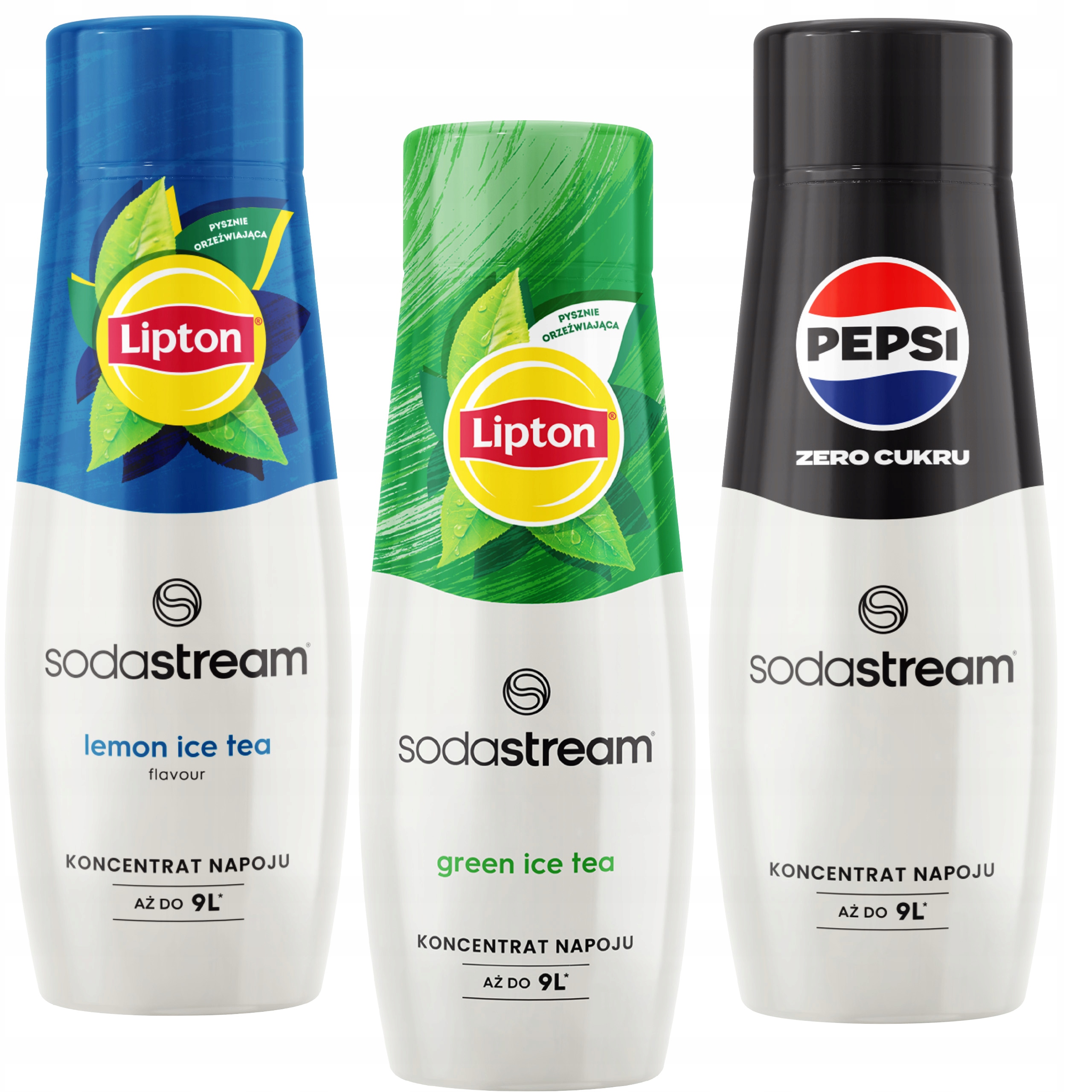 Levně Sodastream koncentrát pro saturátor Pepsi, Lipton Lemon, Lipton Green tea
