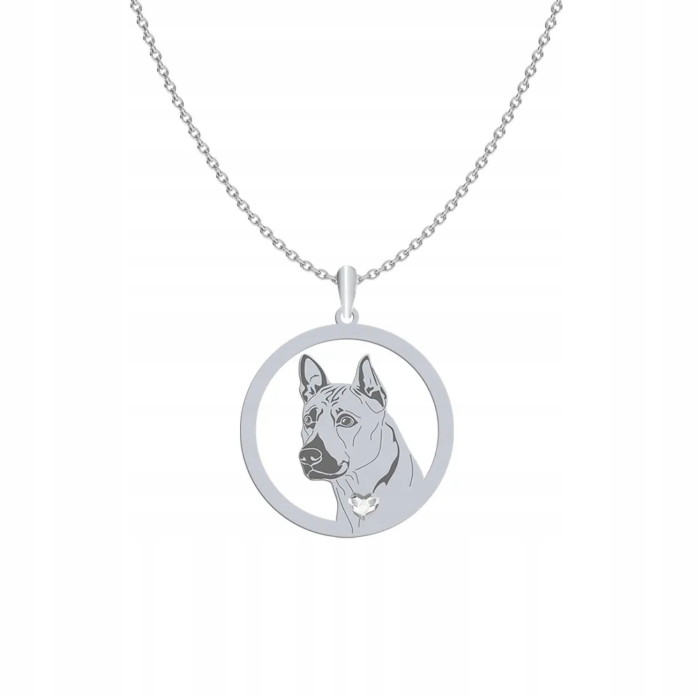 Stříbrný náhrdelník s Thai Ridgeback psem 925 Žena Dárek Gravírování Bonus