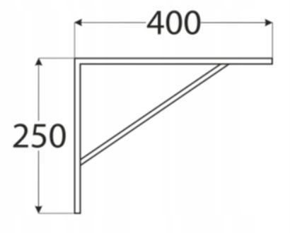 OCEĽOVÁ PODPERA ZOSILNENÁ 400x250 1 ks Kód výrobcu WSWP 400250
