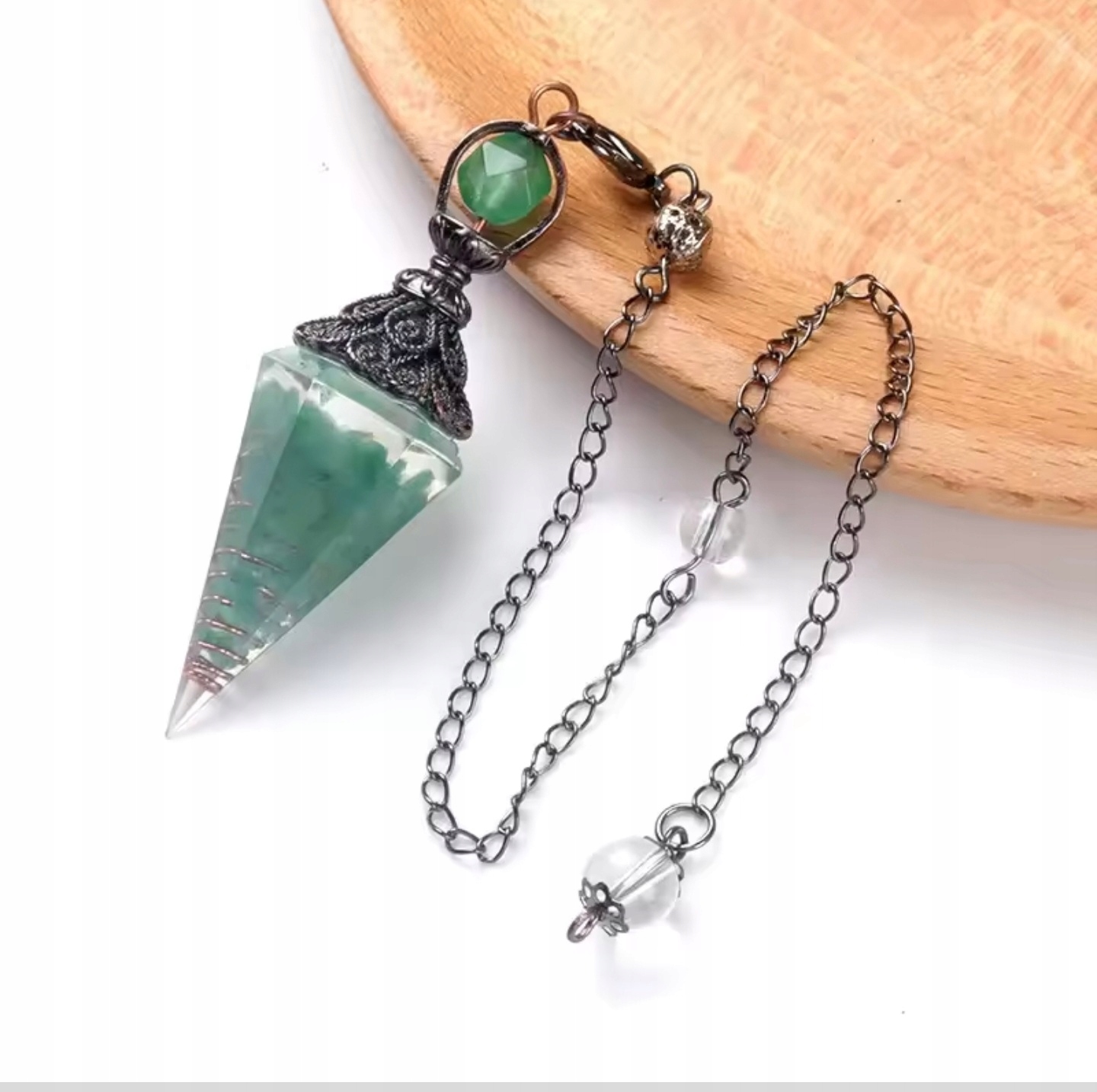 WAHADEŁKO WAHADŁO KAMIEŃ AWEntuRYN RADIESTEZJA WISIOREK AMULET MEDYTACJA