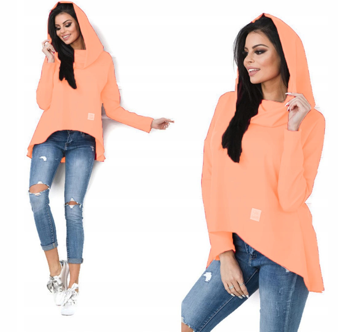 

Asymetryczna Tunika Bluza Sukienka Komin Kaptur XL