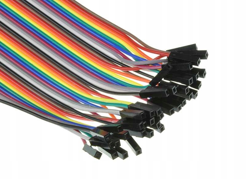 Przewody kable zworki męski-żeński 40szt 20cm Kod producenta Przewody FM 20cm 40 sztuk