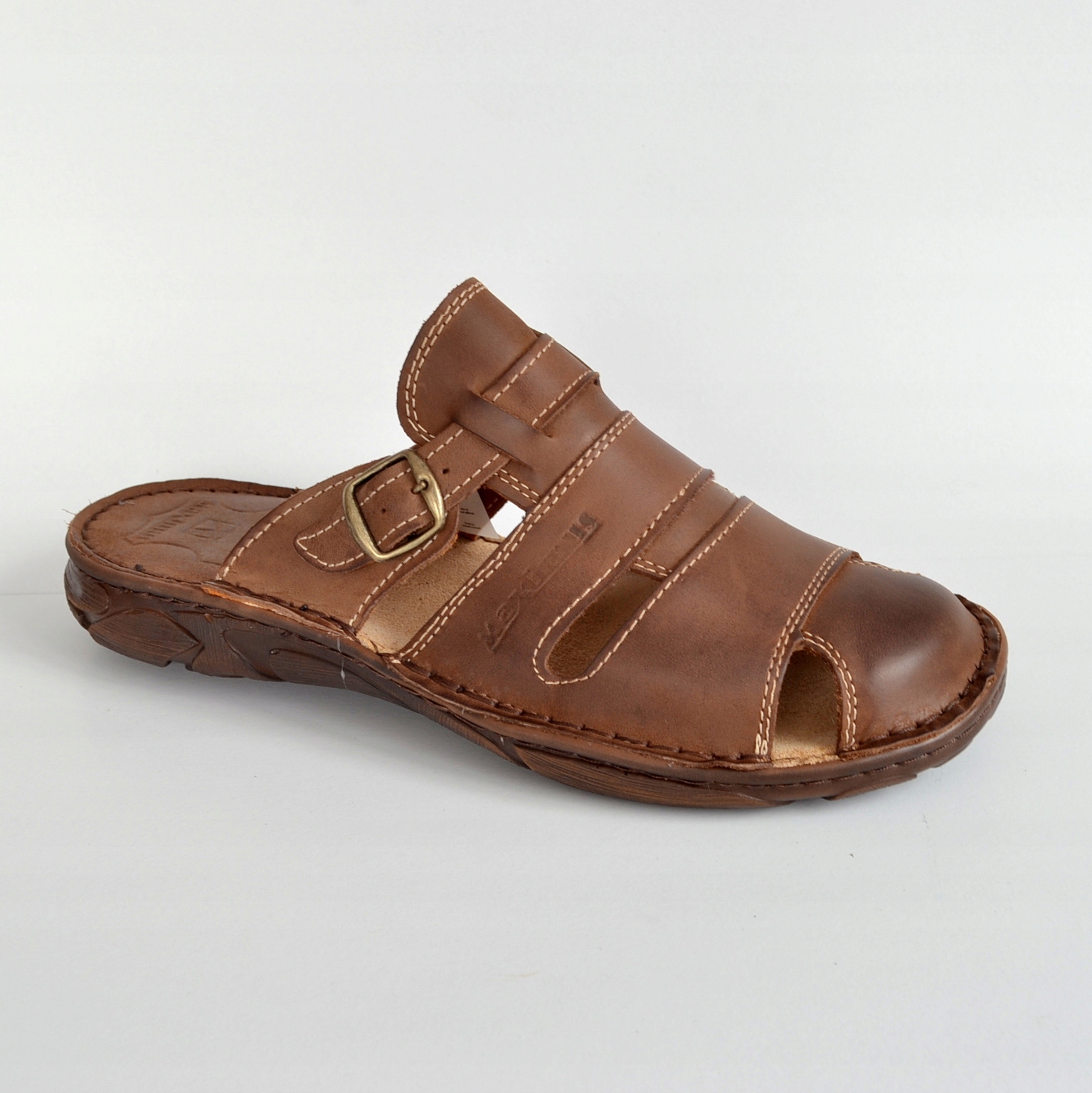 041 polské pohodlné kožené nazouváky Maximus Br 45