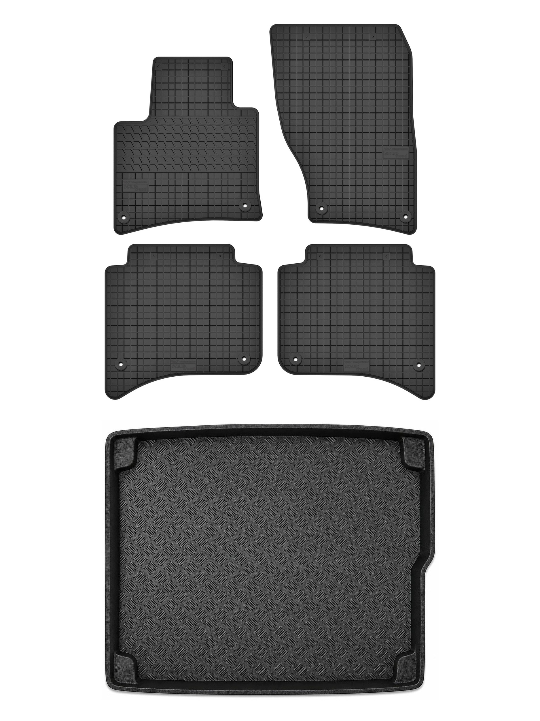 Gumové rohože rohož batožinového priestoru pre: Volkswagen Touareg II 2010-2012 5 el.