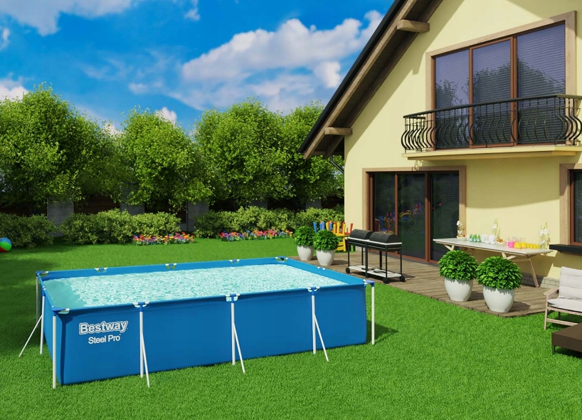 BASEN STELAŻOWY 400x211x81BESTWAY 56405 Prostokątny Marka Bestway