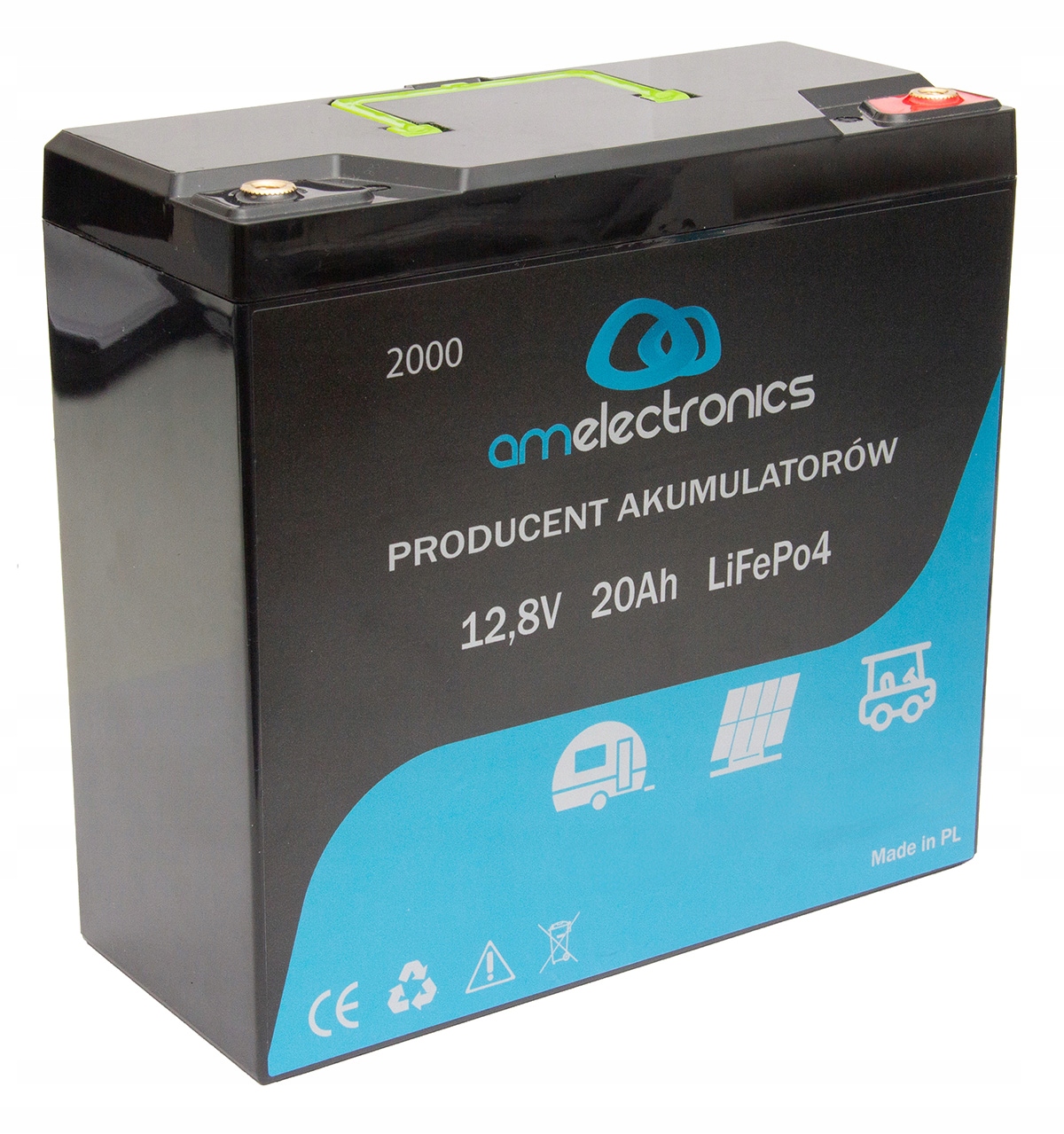 Akumulator AmElectronics 12,8 V 20 Ah LiFePO4