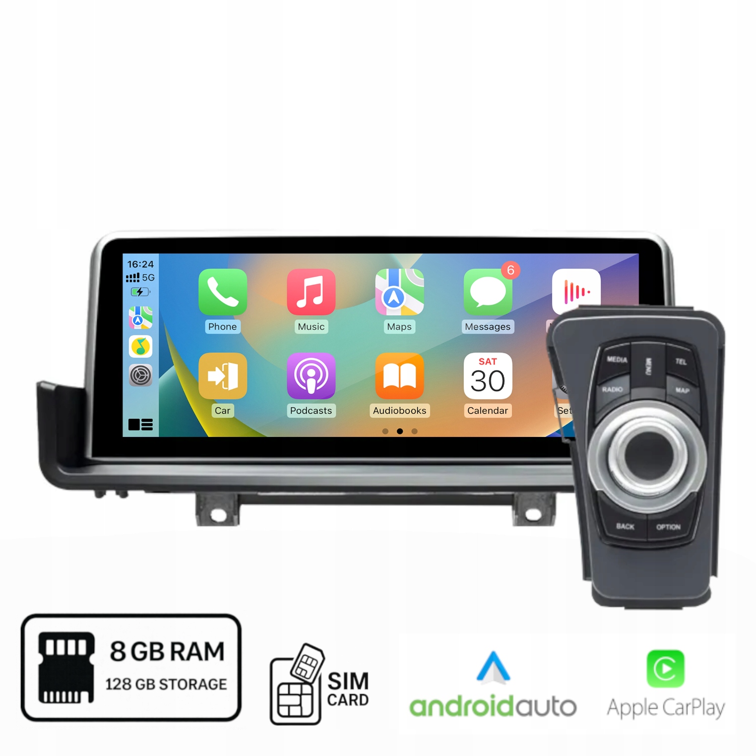 Rádio Android Bmw E90 E91 E92 E93 Android Auto, Carplay 8+128 Gb