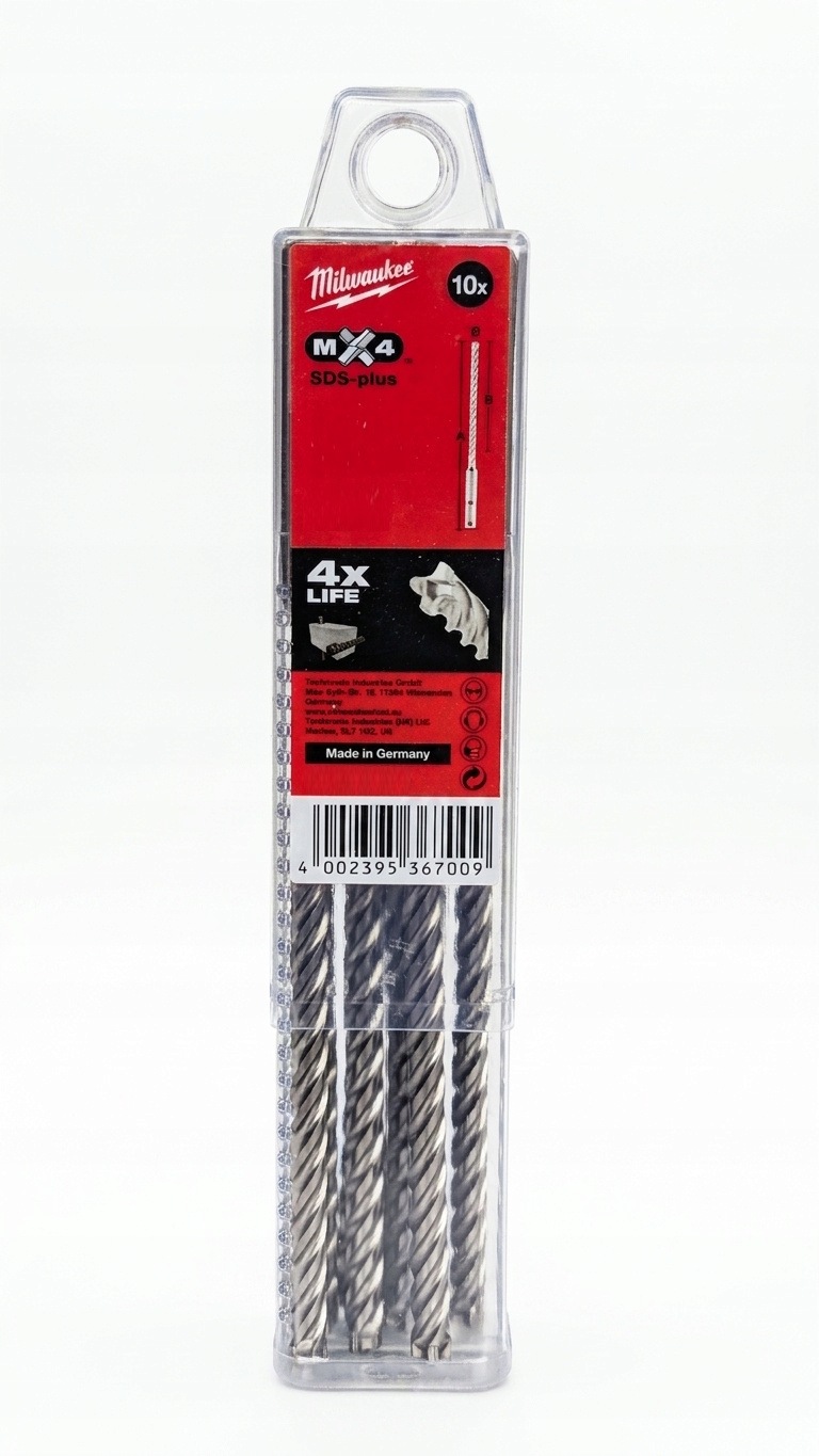 Vrták do betonu sada Sds Plus 10 Ks. MX4 12 mm x 160 mm Milwaukee