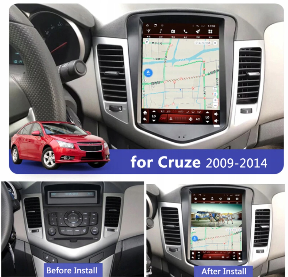 RADIO ANDROID CHEVROLET CRUZE Daewoo Lacetti TESLA Rodzaj brak informacji