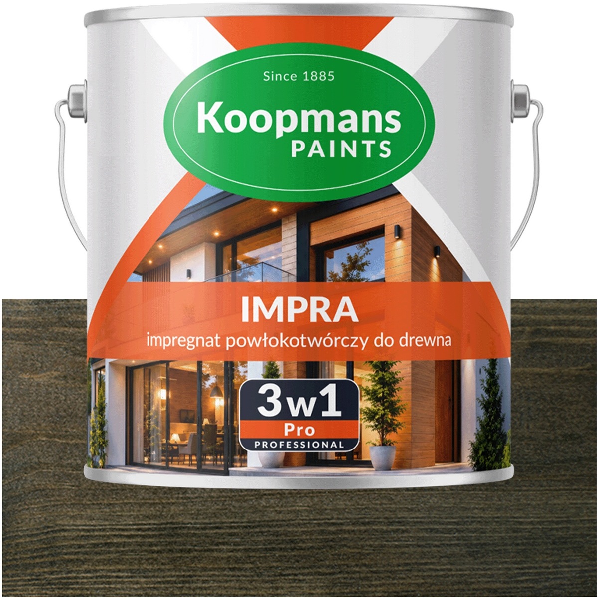 Koopmans Impra 3v1 Pro Lazura na dřevo fasády 239 Černý Dub 2,5L