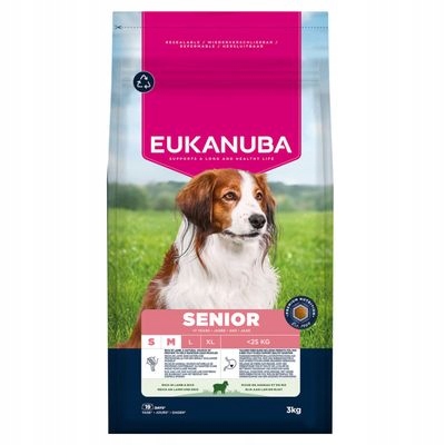 Levně Eukanuba Senior Small & Medium Breed, jehněčí maso a rýže 12 kg