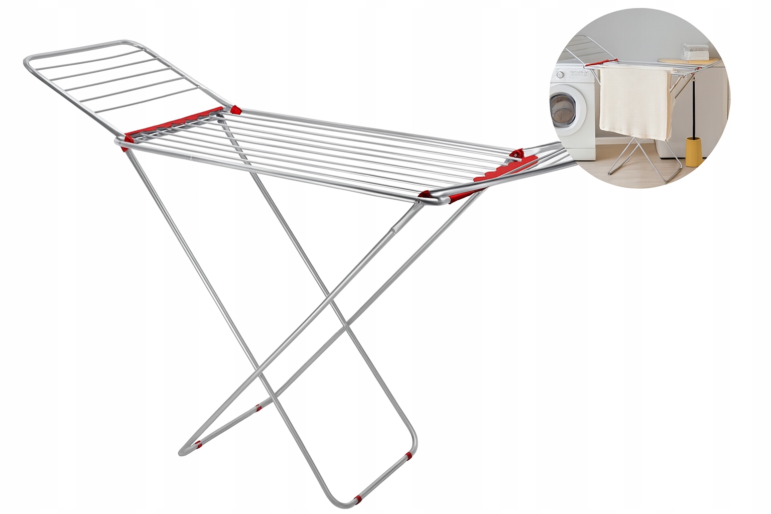 Levně Hliníková Sušák prádla Anya 18m pro domácí použití, skládací