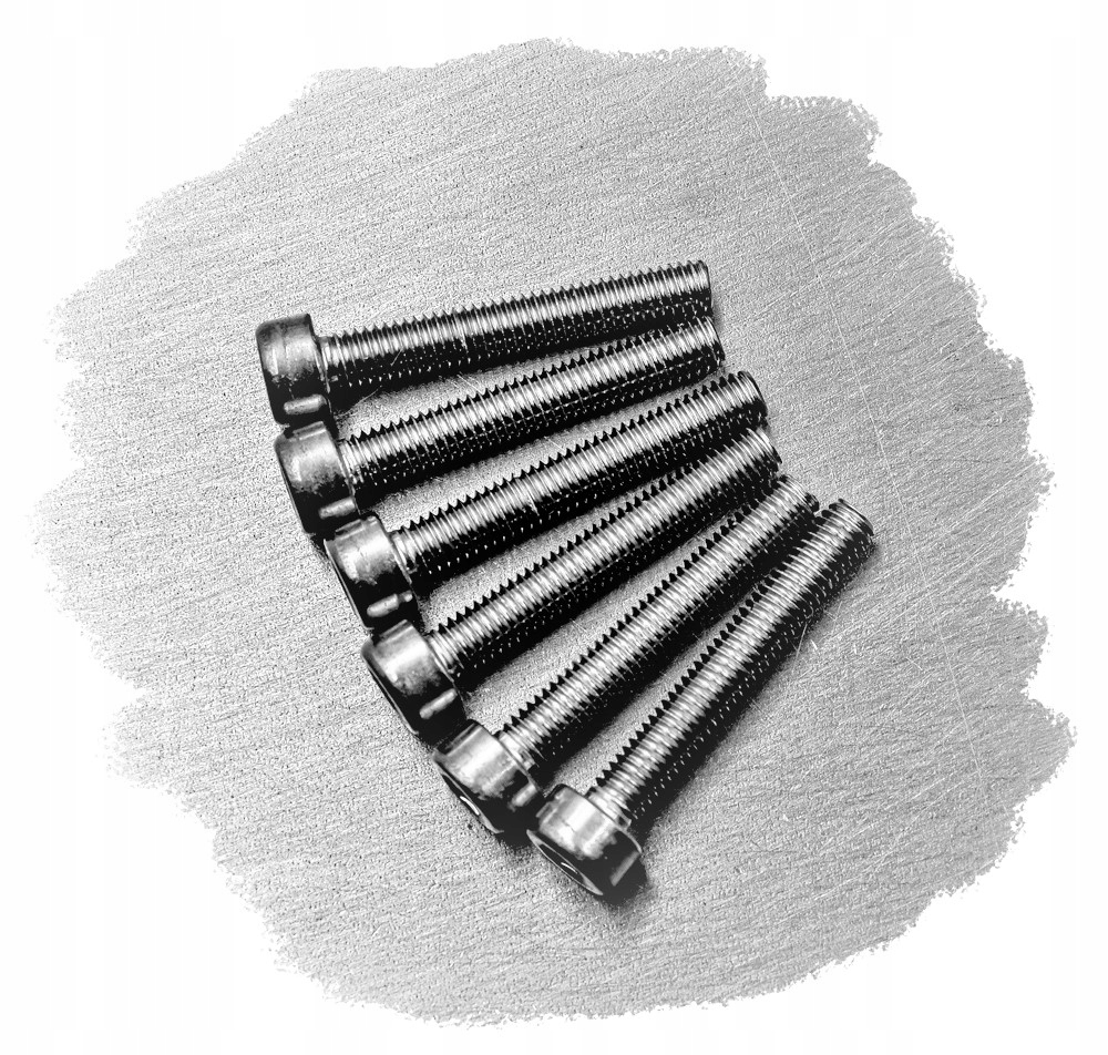 M6x10 ŚRUBA IMBUS WALCOWA KWASOODPORNA inox nierdzewna A4 912 (10) Kolor srebrny