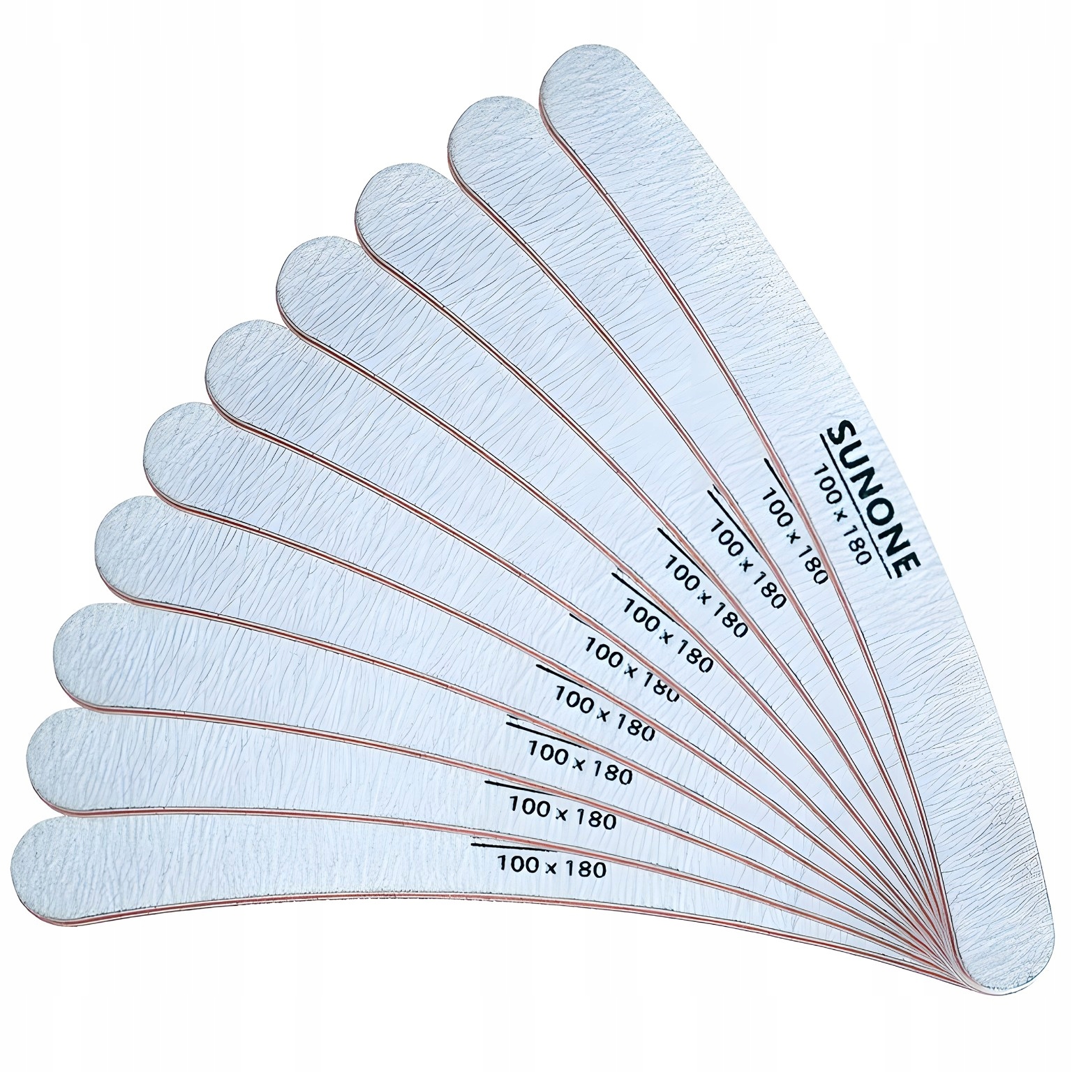 10 x Pilnik Do Paznokci Banan Zebra 100/180