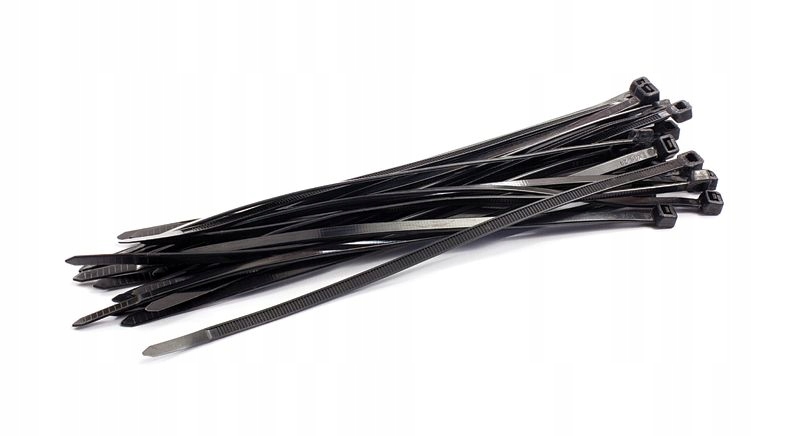 Trytytki opaski kablowe Gemi 200x4,8 czarne Uv PA66 100 szt