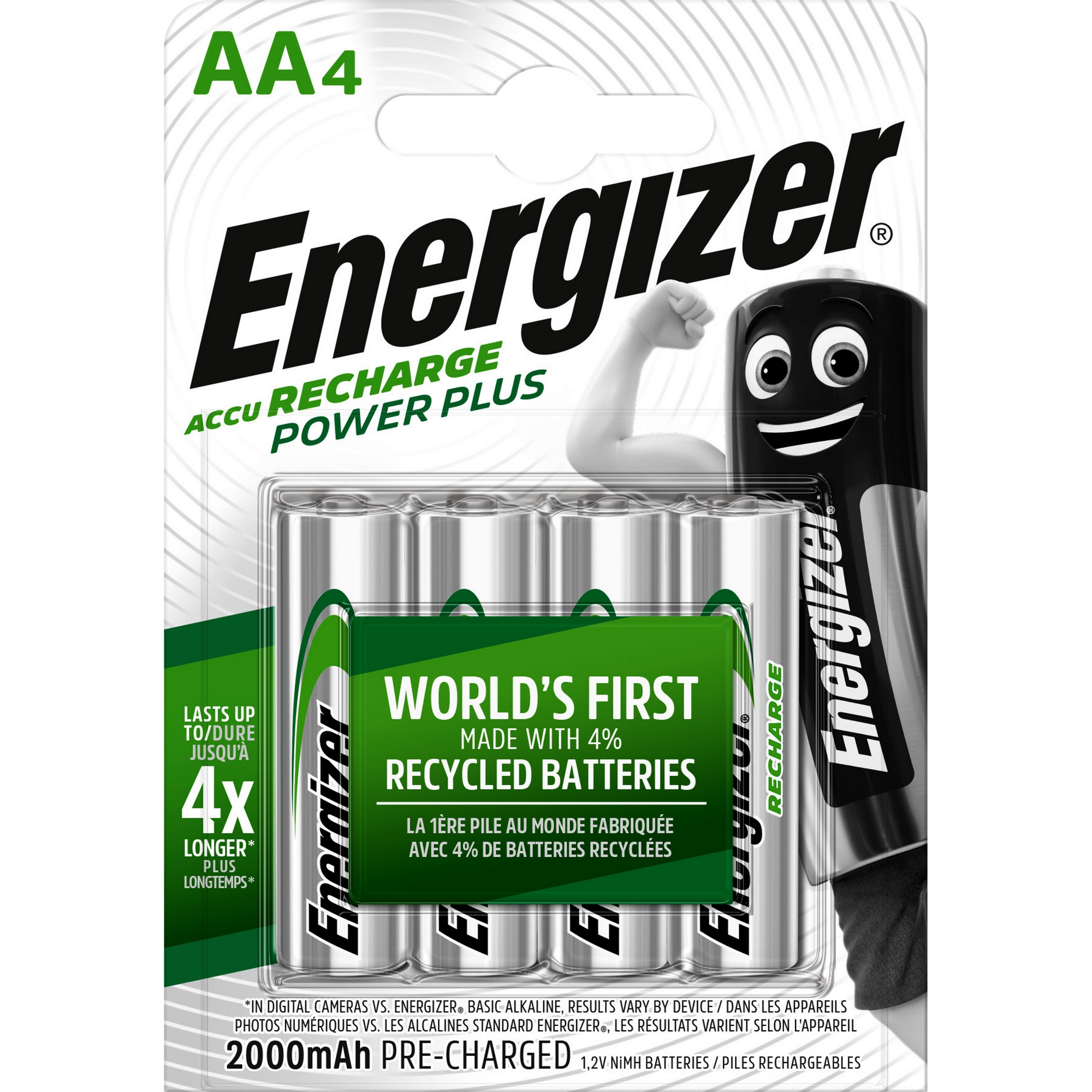 Akumulatorki baterie Energizer Recharge Aa R6 4x do ładowania
