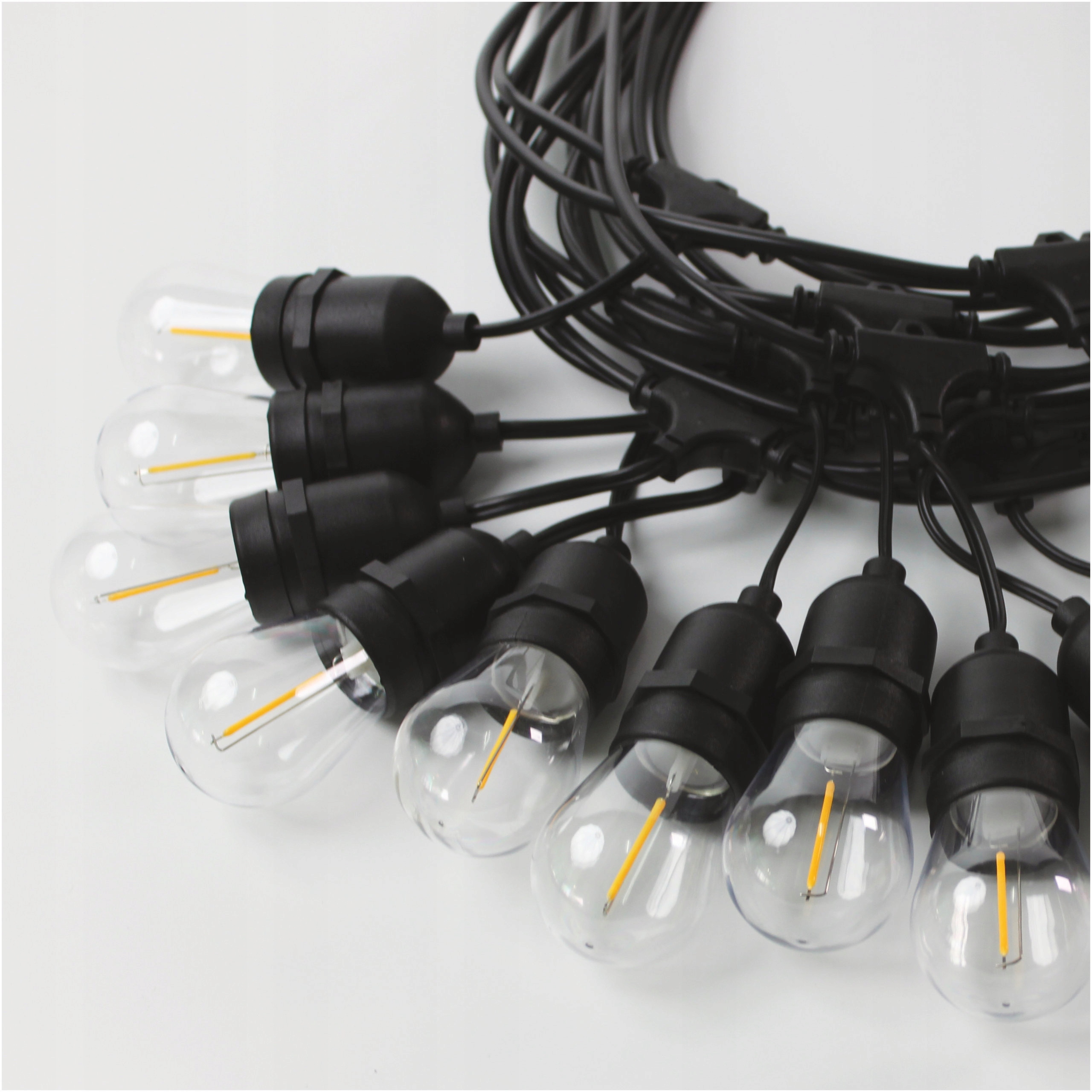 Girlanda Ogrodowa Świetlna 10m 10x Żarówki LED E27 Zewnętrzna Wodoszczelna Marka Ledlumen