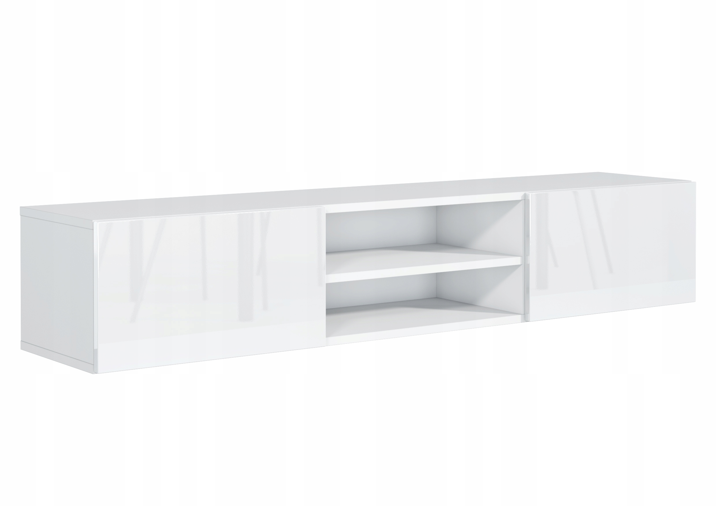 Závěsná Rtv skříňka Glossia 160 cm do obývacího pokoje pod televizorem, bílá