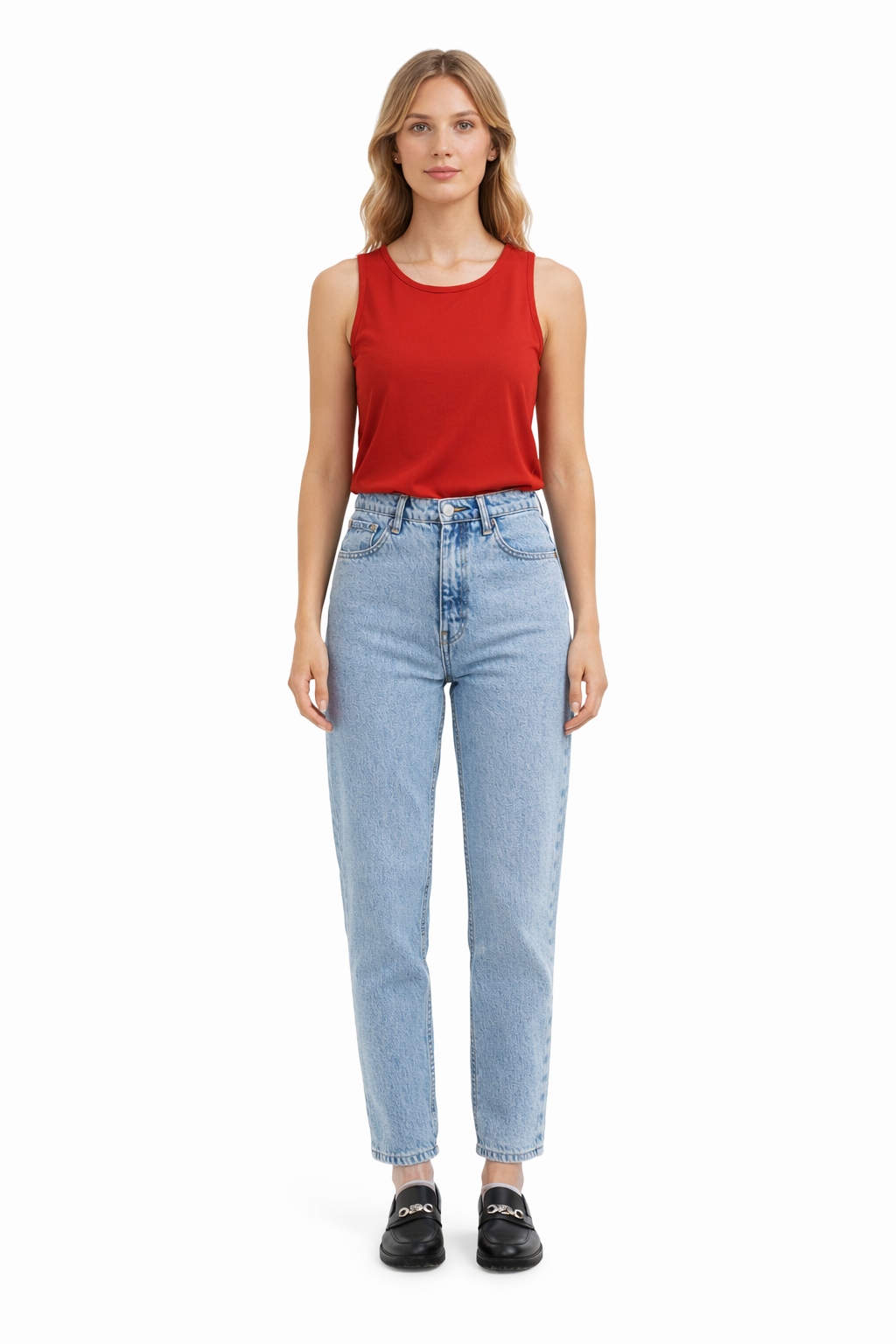 Tommy Jeans Džíny Mom Jeans Vysoký Pas Světlý Denim 31/32 I4B