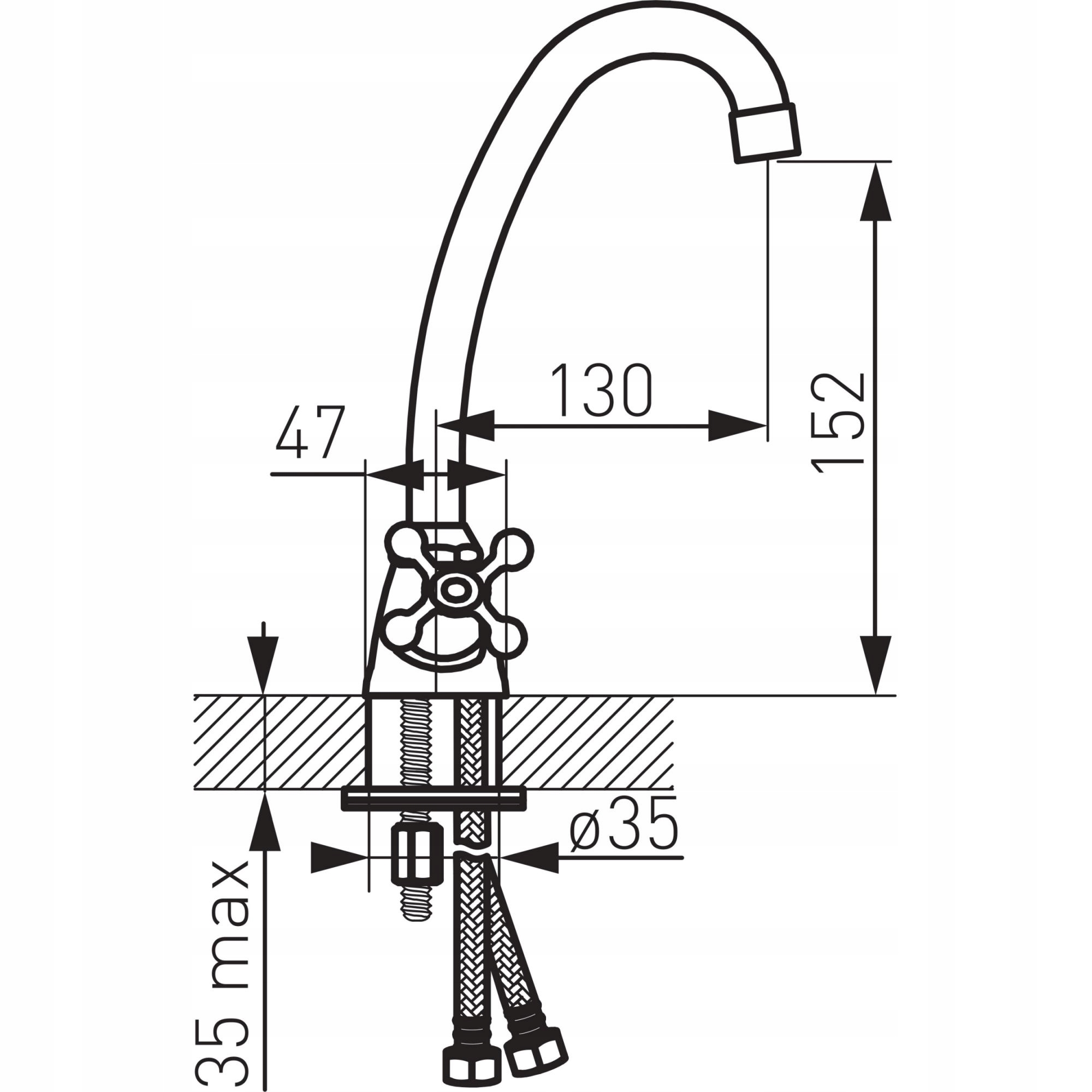 BATERIA UMYWALKOWA STOJĄCA FERRO RETRO XR2 Marka Ferro