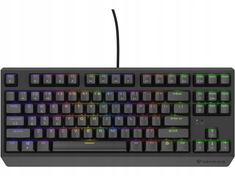 Klawiatura mechaniczna Genesis Thor 230 TKL US RGB Outemu Red Czarna
