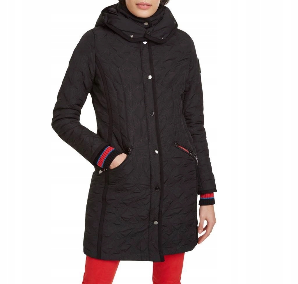 Desigual dámská parka s kapucí, zateplená péřovou bundou, černá vel. L
