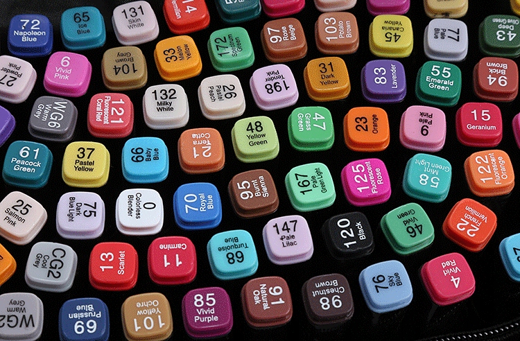 MARKERY ALKOHOLOWE ZESTAW 100SZT DWUSTRONNE MAZAKI Bohater brak