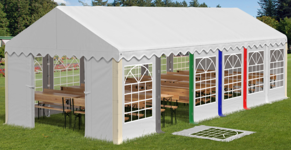 5x8m 2-2,91m Namiot handlowy imprezowy ogrodowy Długość 8 m