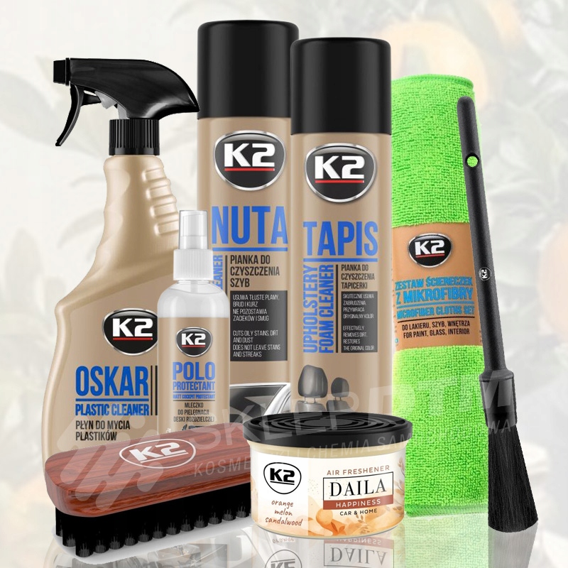 K2 sada kosmetických přípravků do interiéru auta, vůně Daila Happiness – ovocná