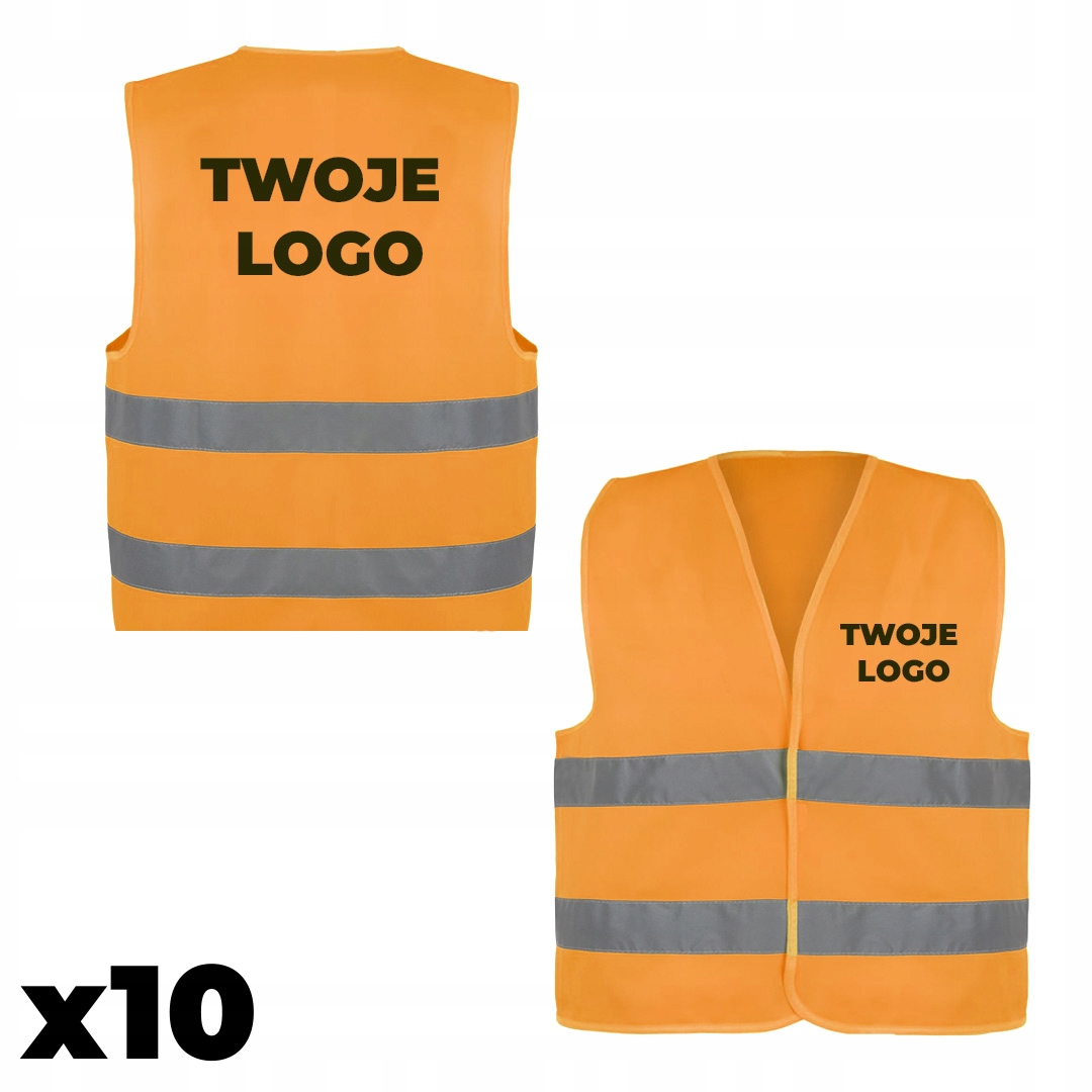 Reflexní Vesta S Potiskem A Nápisem Loga Reklama Bozp Balíček 10 Kusů