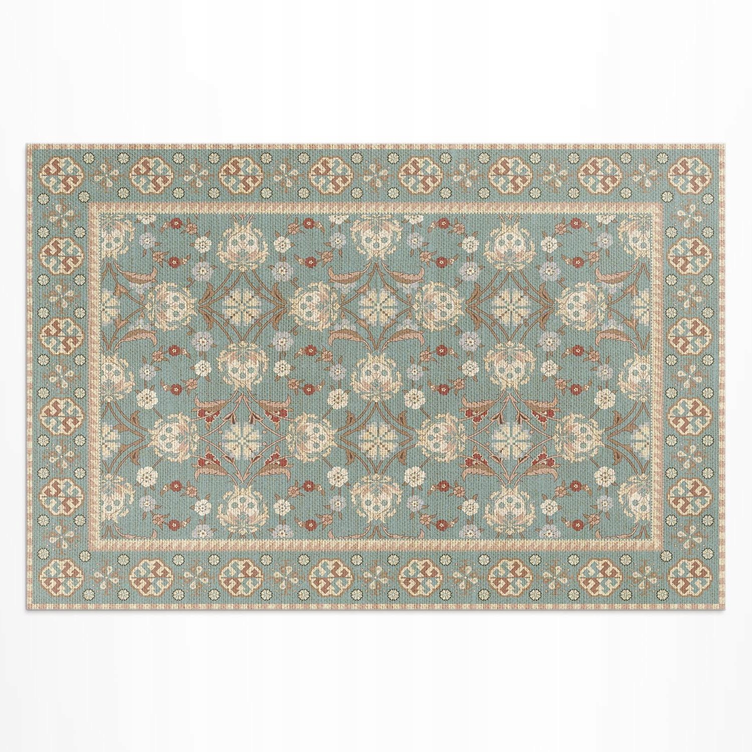 Vonkajší vinylový koberec Vintage s kvetinovým rastlinným vzorom, ornament 120 x 80 cm