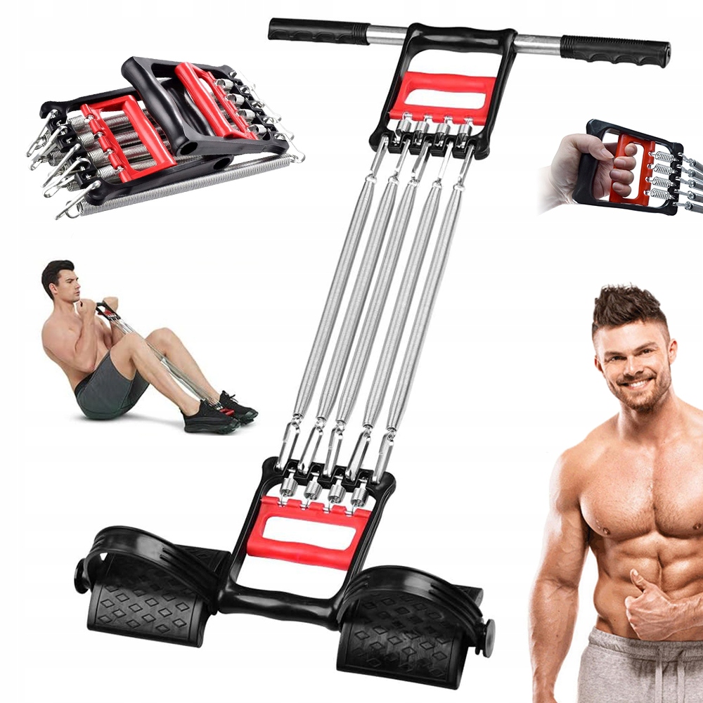 Ekspander Do Ćwiczeń 5 Sprężyn Trening Ramion Klatki Brzucha Sprzęt Fitness