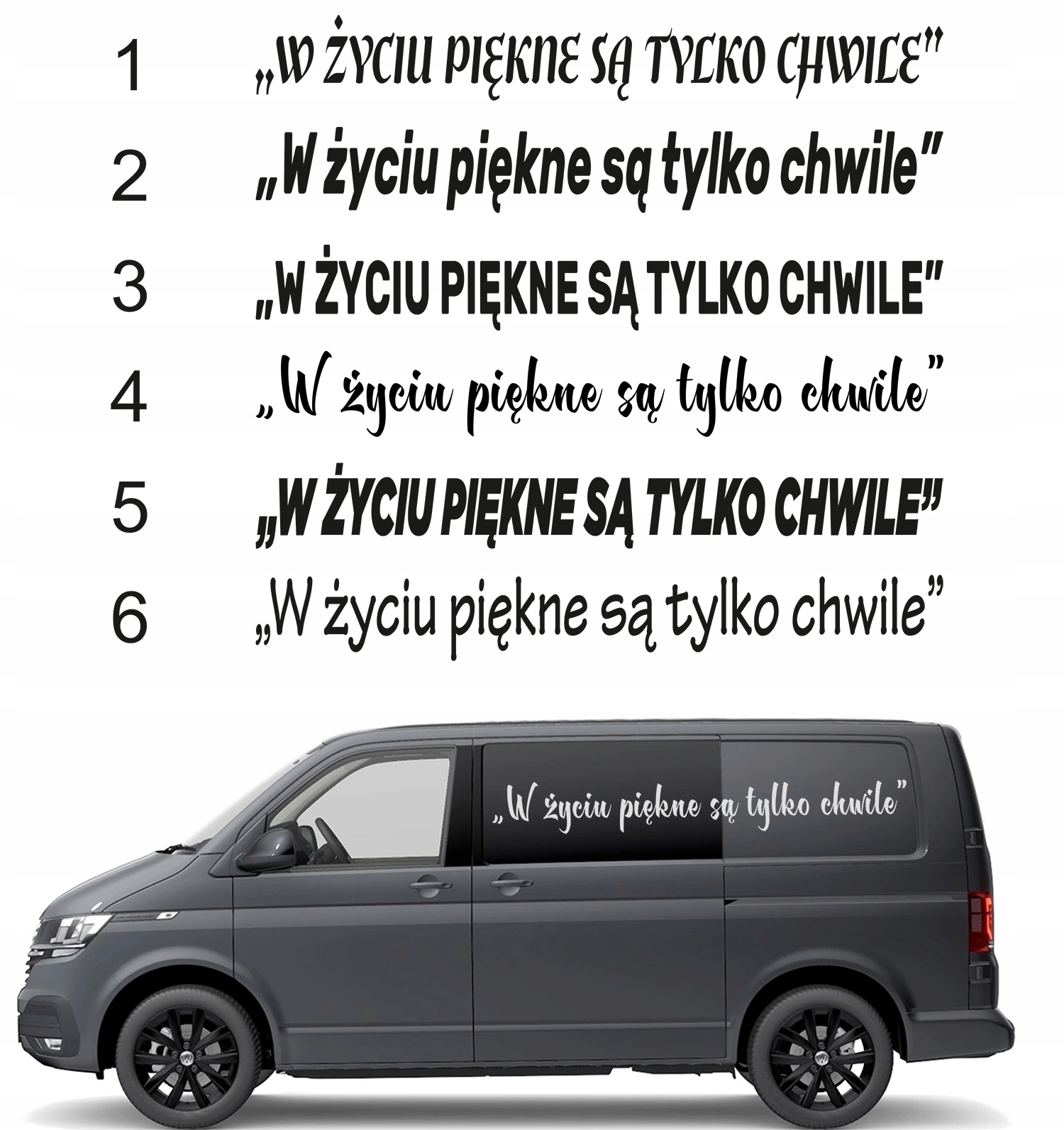 Samolepka Grafika na auto Citát V Životě Krásné Jsou Jen Okamžiky 25x200