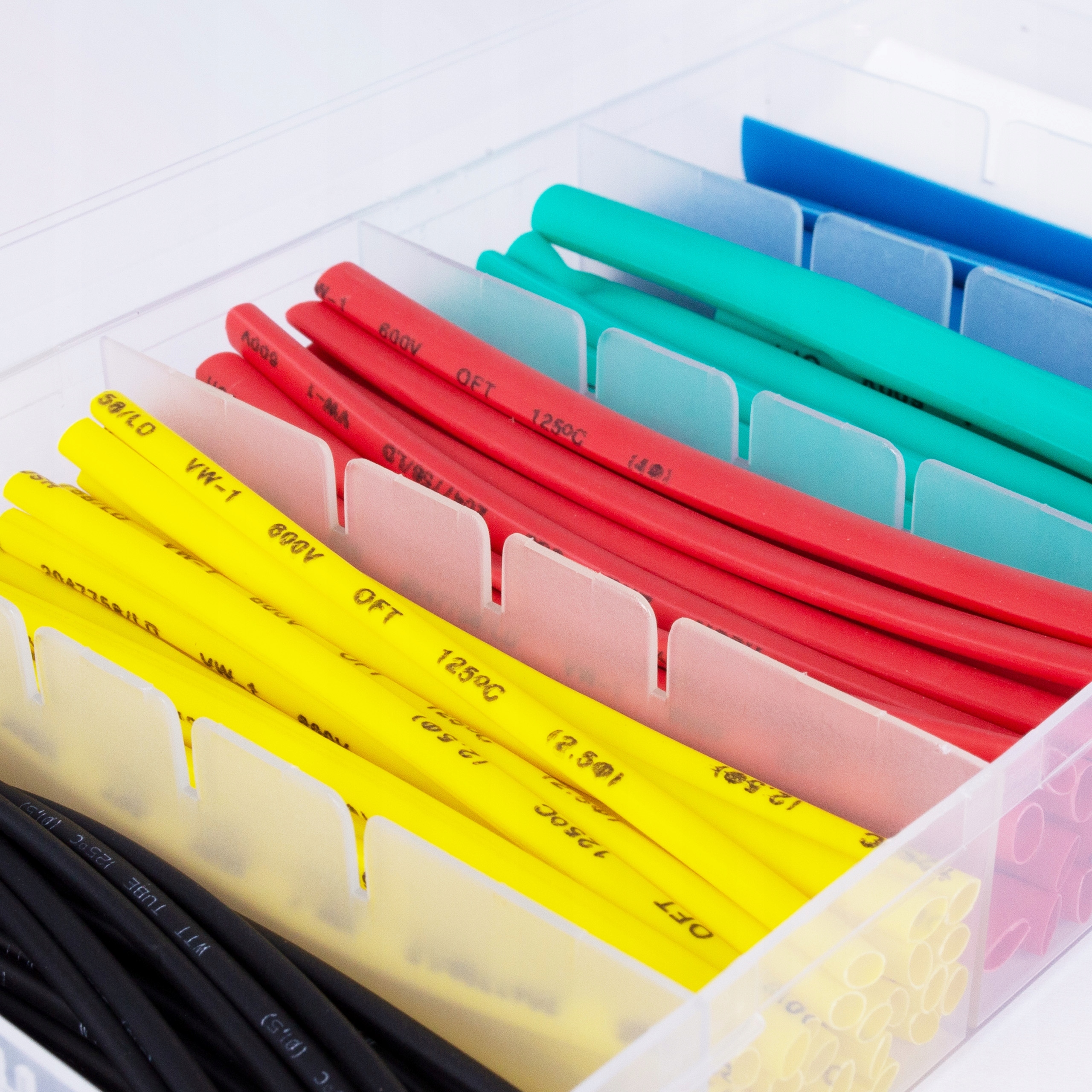 NEKU ZESTAW RUREK TERMOKURCZLIWYCH KOLOROWE 100szt Materiał poliolefina