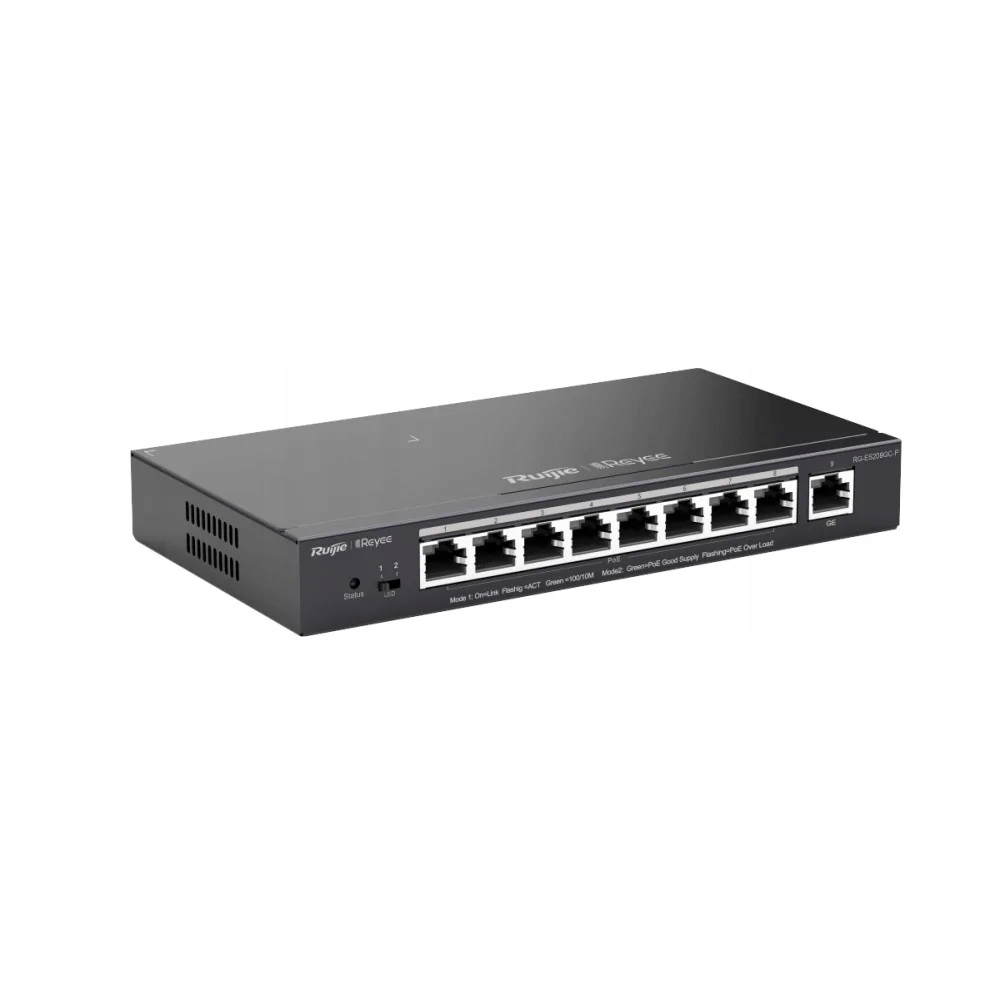 Spravovateľný Switch Reyee Ruijie, RG-ES209GC-P, 9-PORTOVÝ, Desktop, Poe