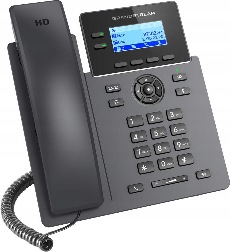 Grandstream GRP2602G telefon Sip, 2,21" wyświetlacz LCD podśw., 4 konta Sip
