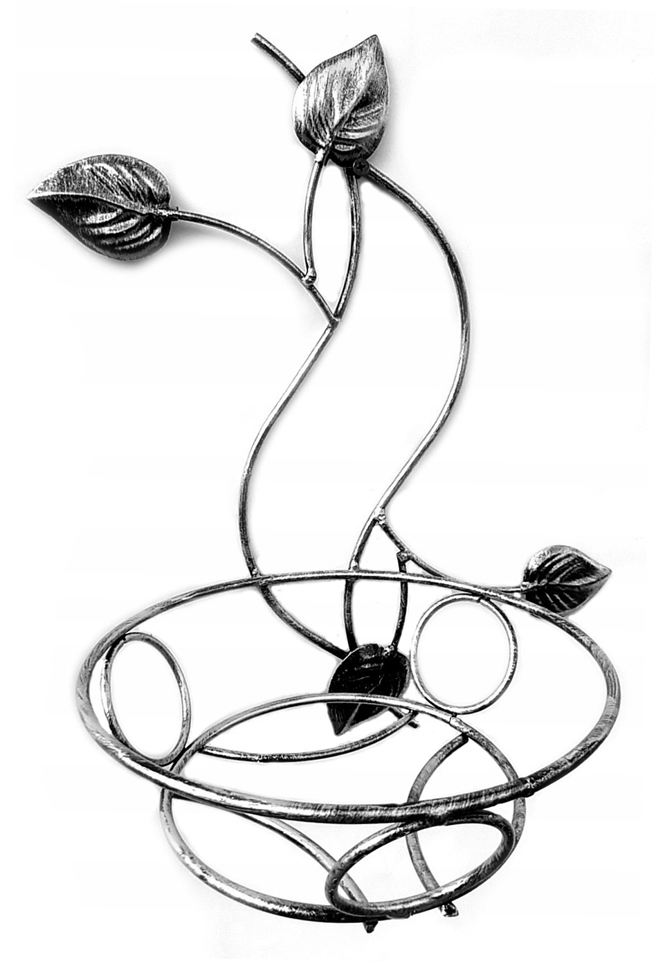 Kwietnik wiszący ścienny metalowy srebrna jabłoń Marka bez marki