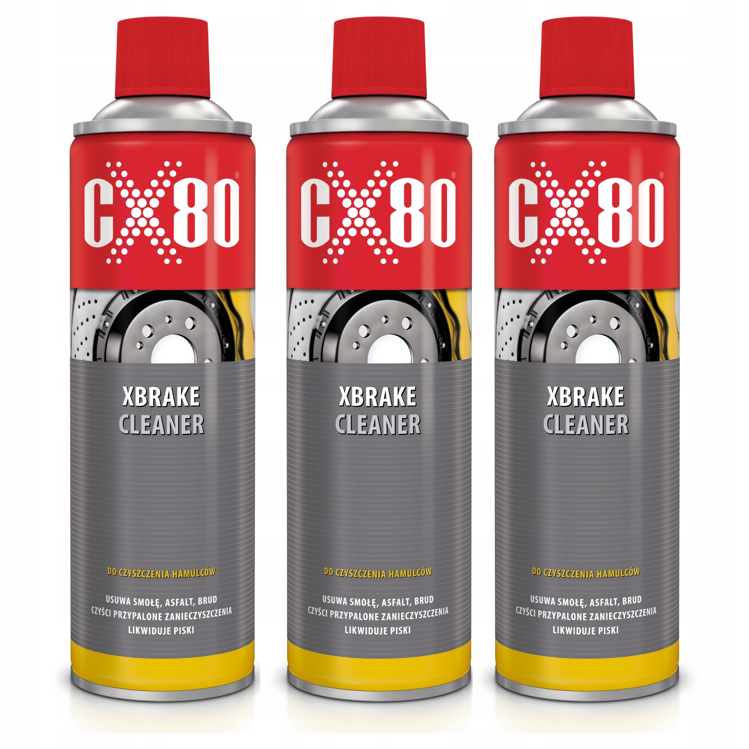 CX80 Xbrake Cleaner Spray do czyszczenia hamulców zmywacz 600ml x3