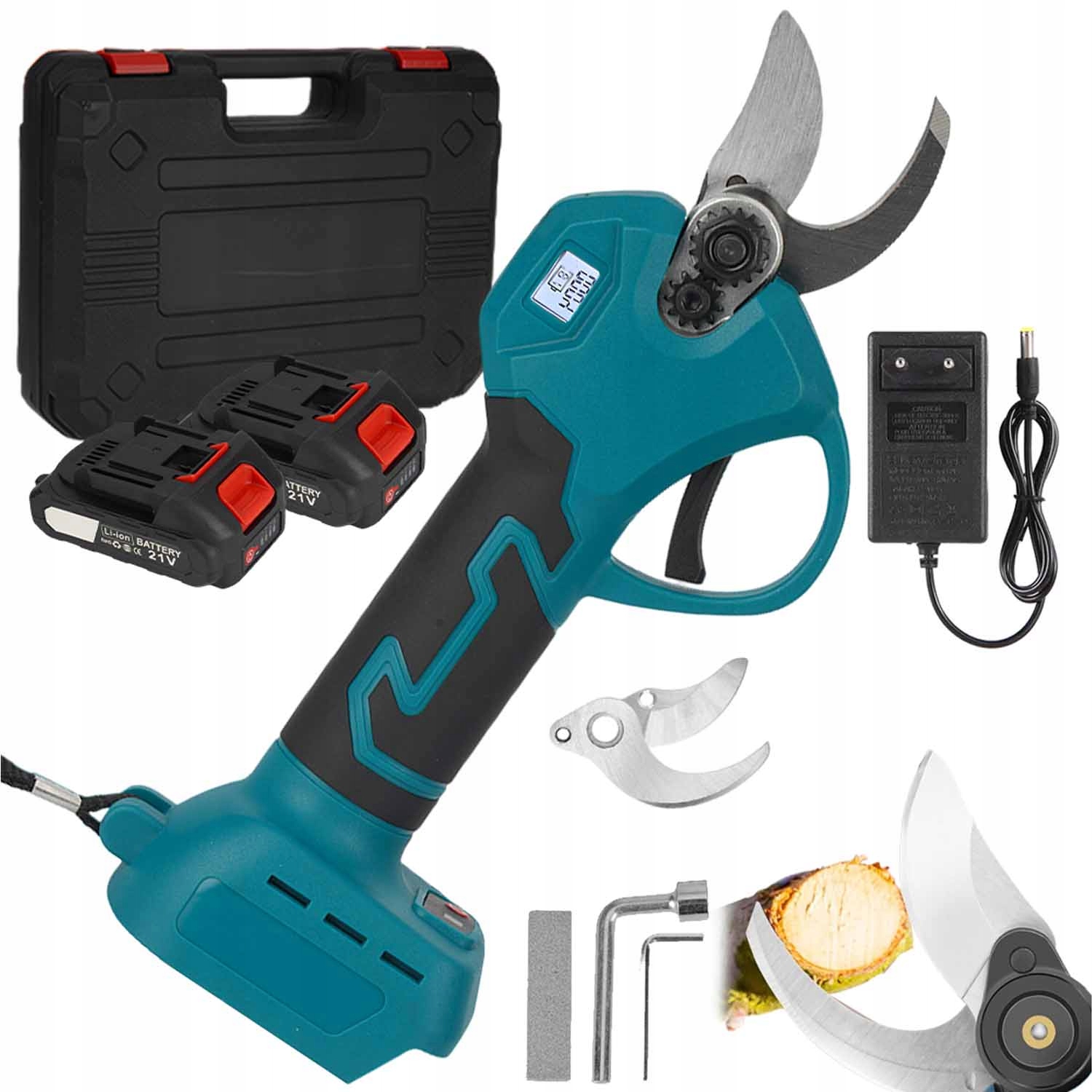 Zahradní nůžky Akumulátorové elektrické nůžky 25 mm 21 V 2x 1300 mAh