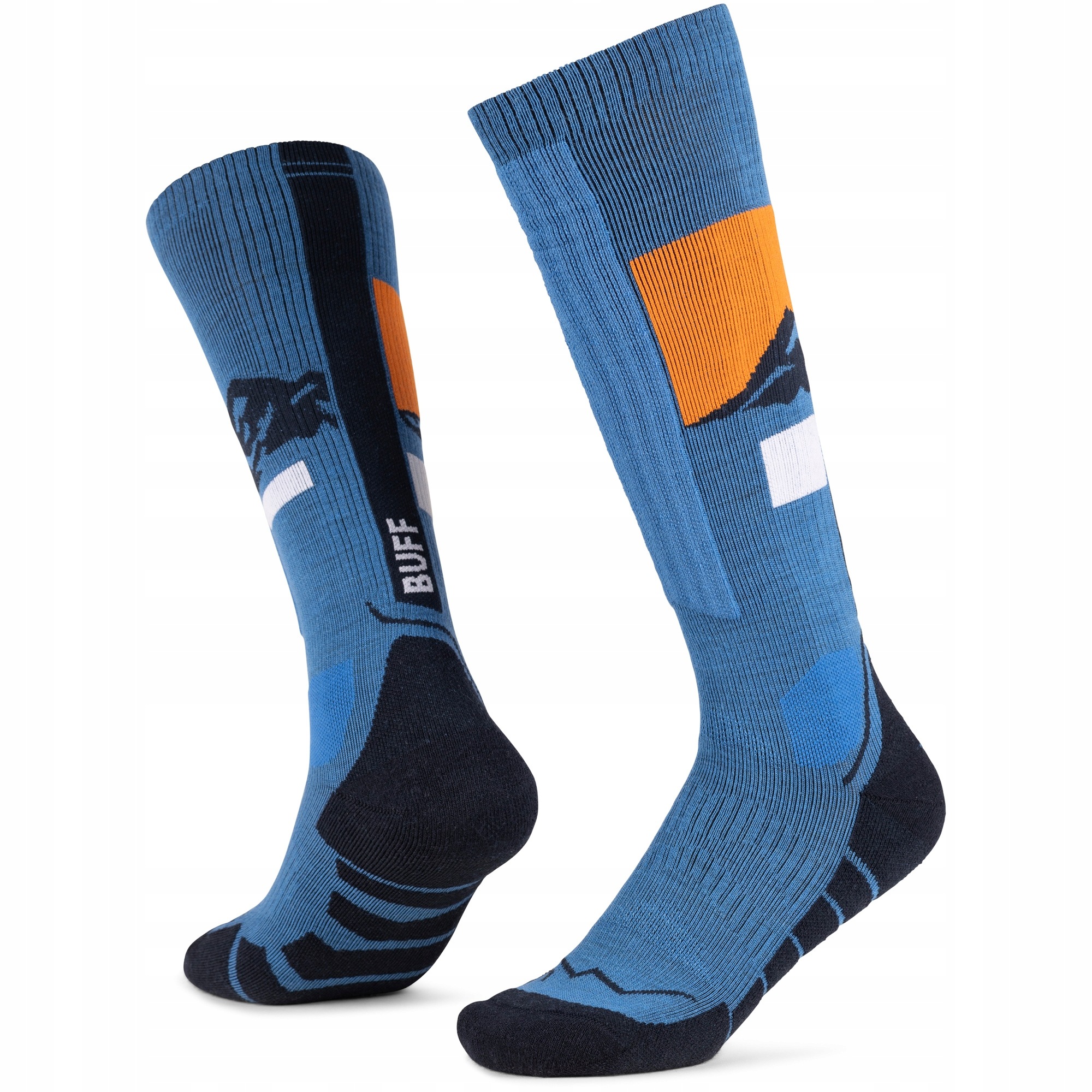 Ponožky Buff vlna Merino Over The Calf Royal Blue vel. 39/41