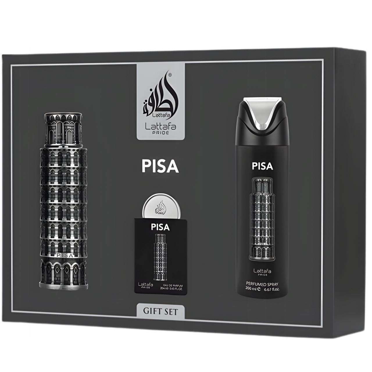 Sada Lattafa Pisa 100ML Parfémovaná Voda 20ML Edp Deodorant 200 ML