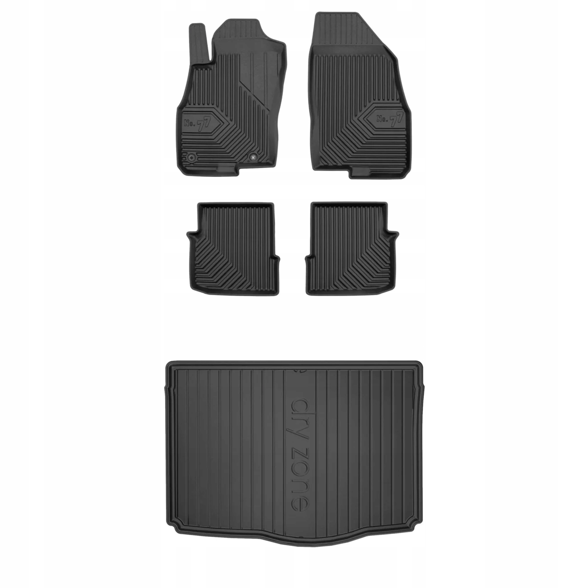 Gumová sada kobercov a rohoží Fiat Punto Evo 2009-2012